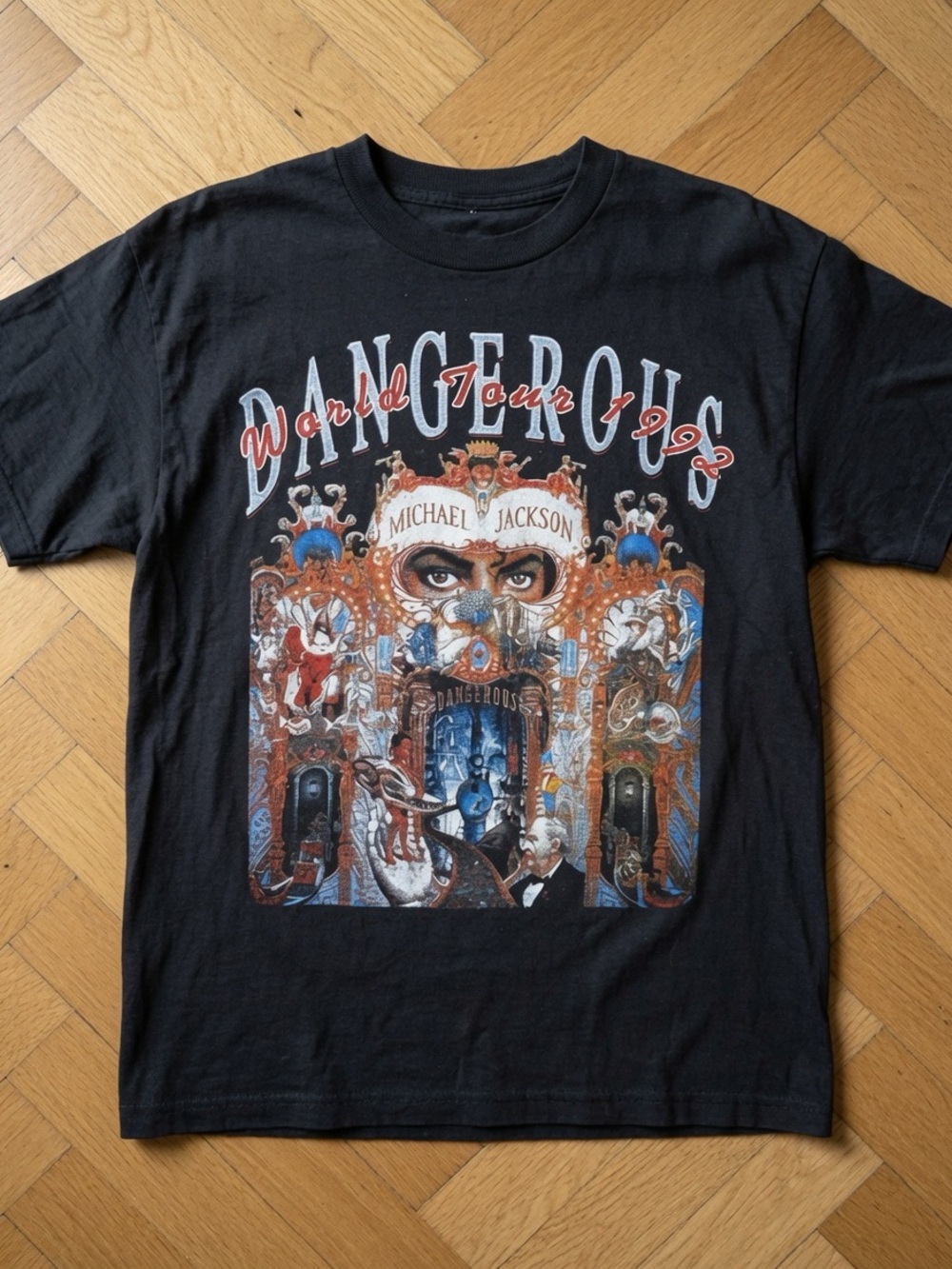 Michael Jackson Black Graphic T-Shirt - Dangerous World Tour